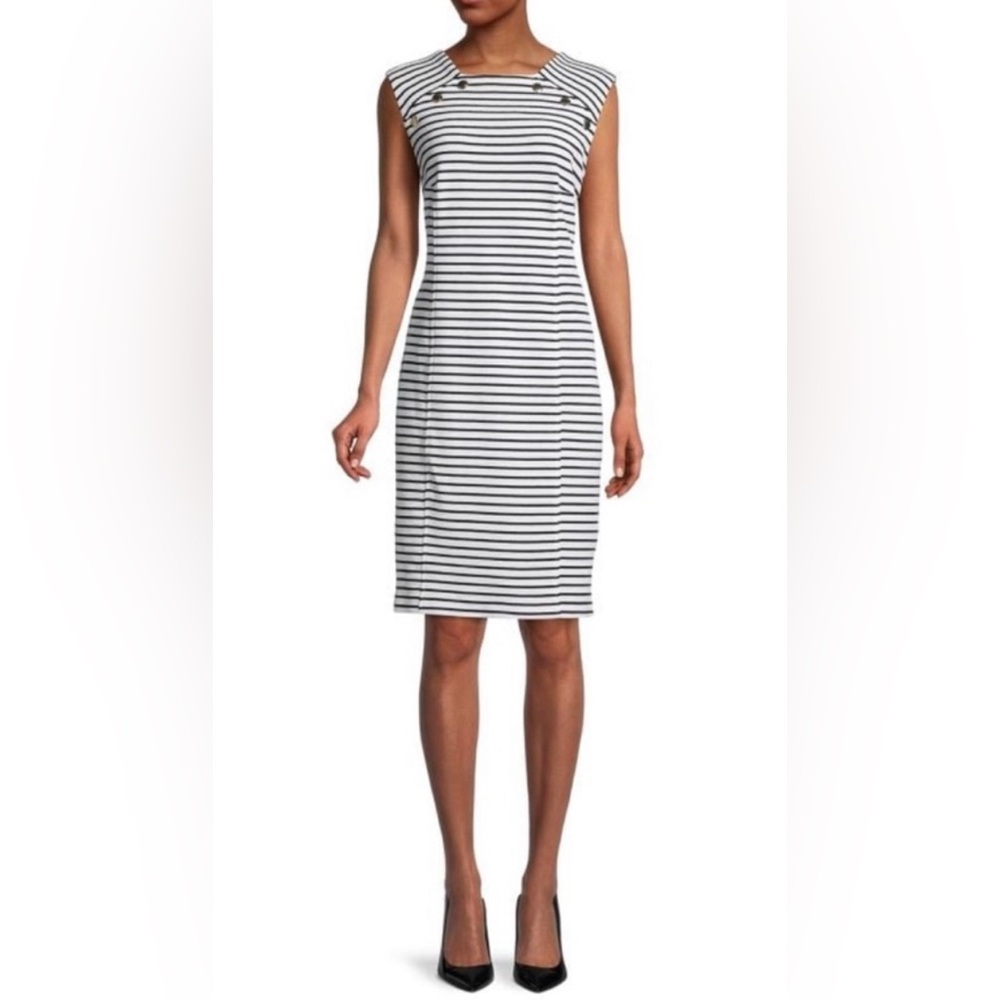 Tommy Hilfiger Sleeveless Striped Sheath Dress size 16. Worn once!